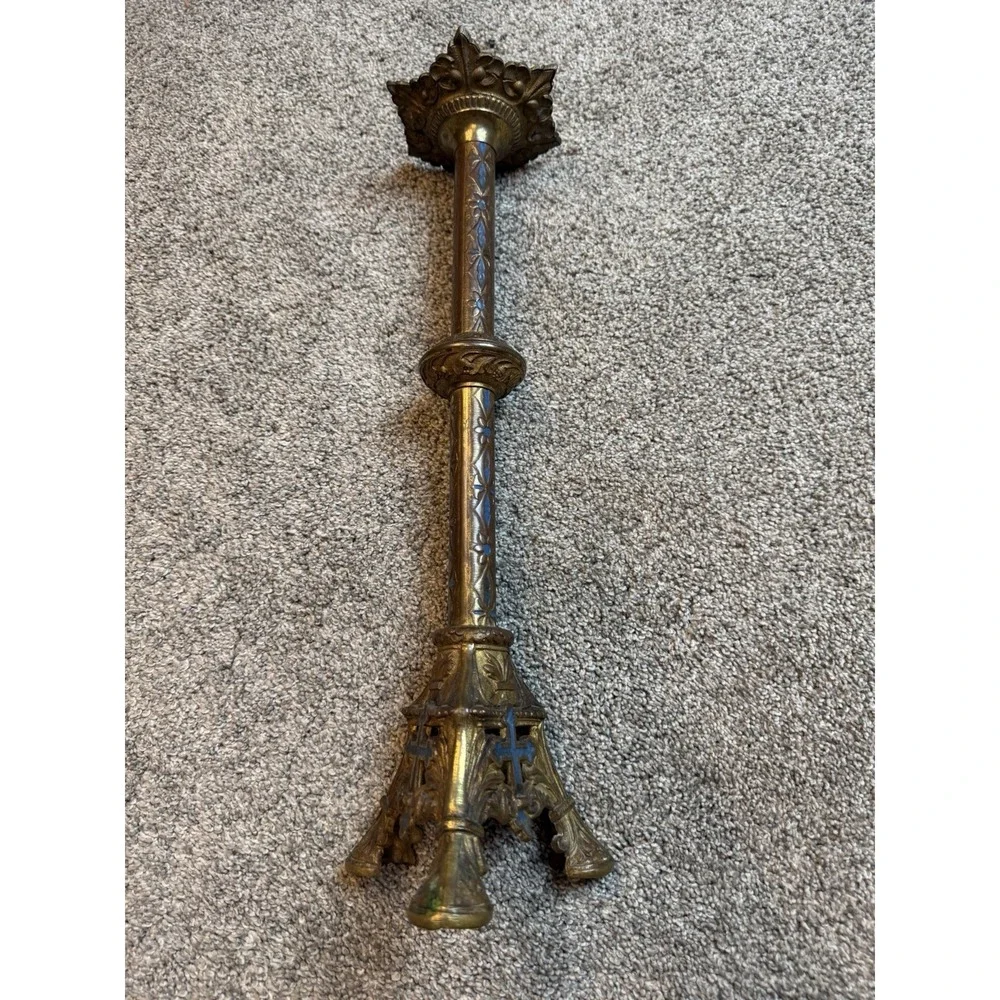 Antique Church Candlestick 18